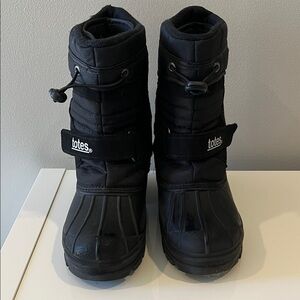 Totes Black Insulated Waterproof Kids Boots Boys size 2